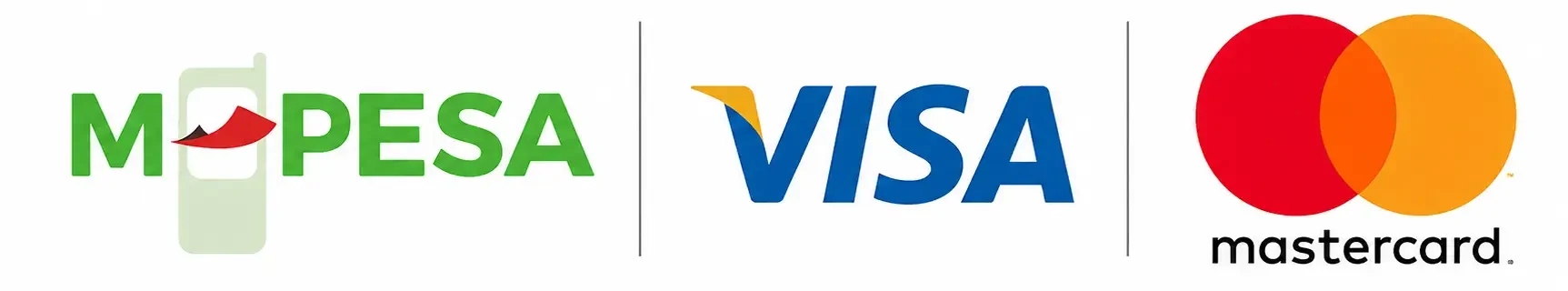 M-Pesa, Visa, Mastercard