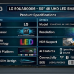 LG 50UA80006 50 Inch UHD AI 4K Smart TV