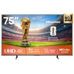 Hisense 75 Inch Smart 4K UHD Frameless TV (A6 Series)