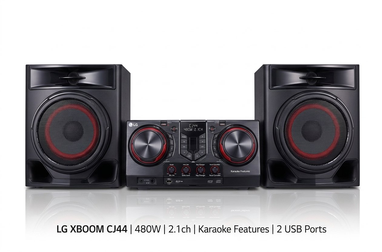 Gemini_Generated_Image_6z6s1c6z6s1c6z6s LG XBOOM CJ44 Mini Hi-Fi System (480W 2.1 Channel) - Image 1
