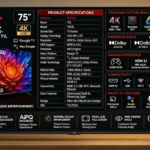TCL 75C8L 75 Inch SQD-Mini LED 4K TV