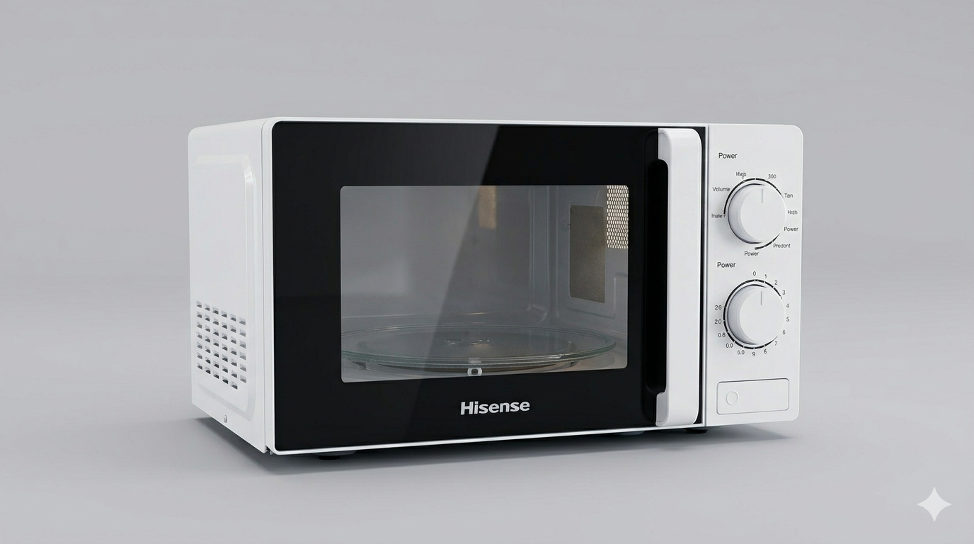 Gemini_Generated_Image_a967pta967pta967 Hisense Microwave 20 Liters White (H20MOMS10) - Image 1