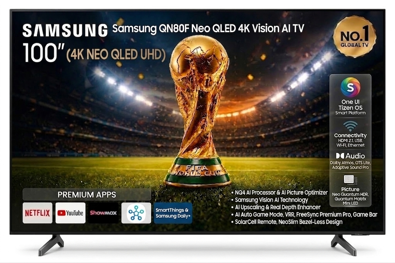Gemini_Generated_Image_ek5tfoek5tfoek5t Samsung 100 Inch QN80F 4K Neo QLED Mini LED Vision AI TV - Image 1
