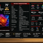 TCL 75C6K 75 Inch Premium QD-MiniLED TV