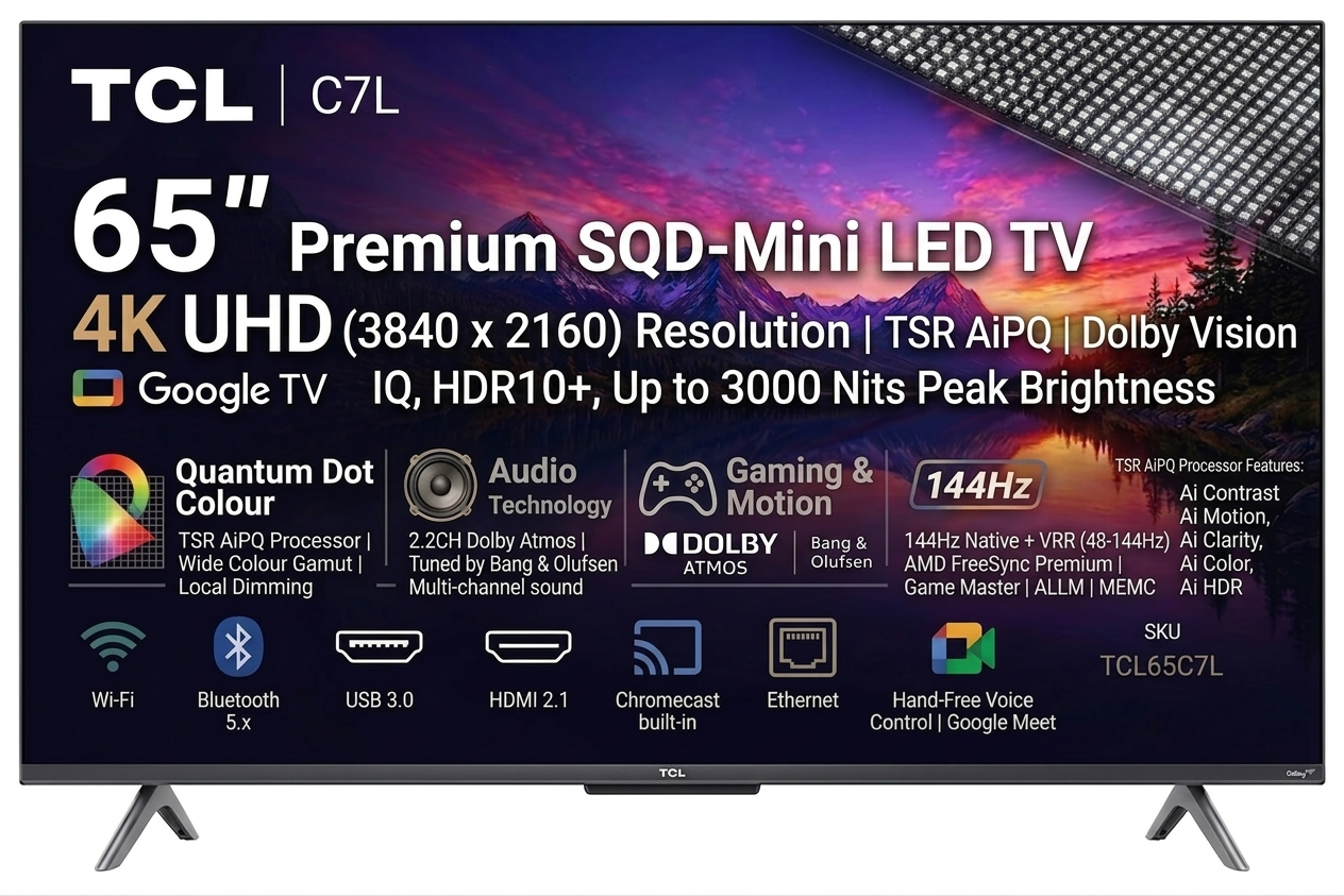 TCL C7L 65 Inch SQD-Mini LED TV TCL C7L 65 Inch SQD-Mini LED TV - Image 1