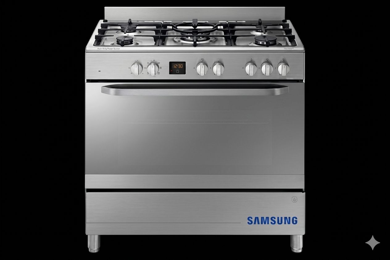 Gemini_Generated_Image_iio7qoiio7qoiio7 Samsung 95L Electric Oven With 5 Burner Gas Stainless Steel (NY90T5010SS/FA) - Image 1