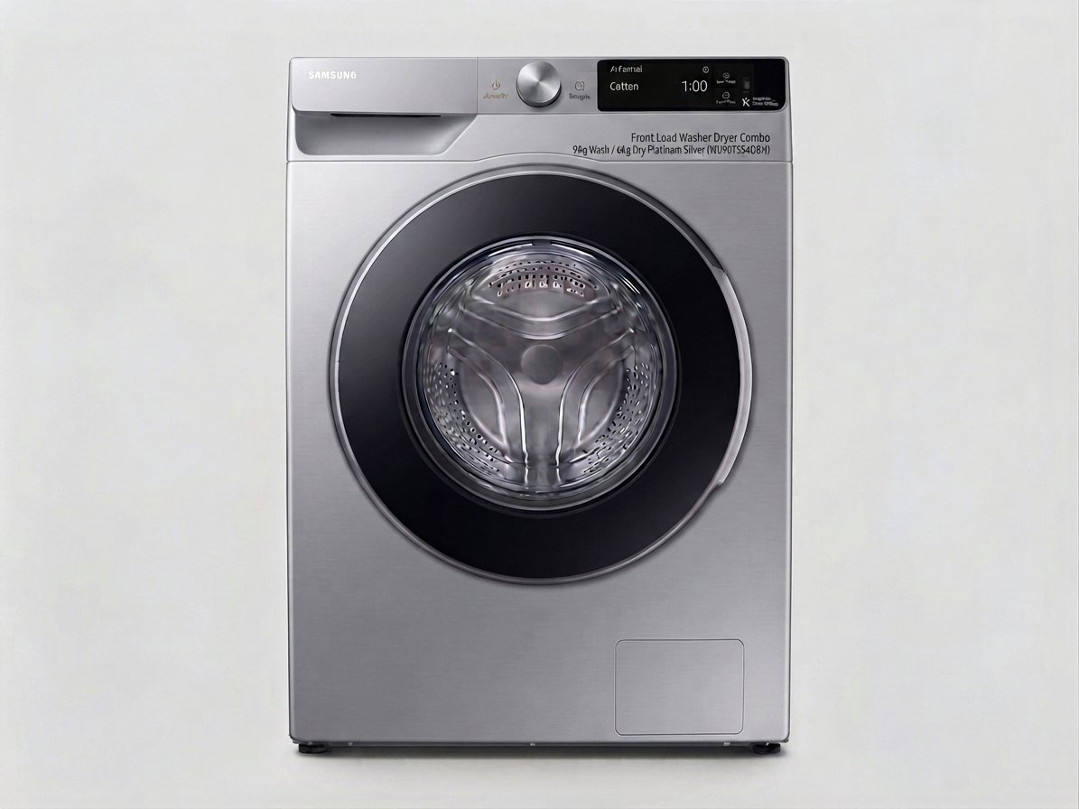 Gemini_Generated_Image_kzhpokkzhpokkzhp Samsung Front Load Washer Dryer Combo 9Kg Wash / 6Kg Dry Platinum Silver (WD90T554DBN) - Image 1