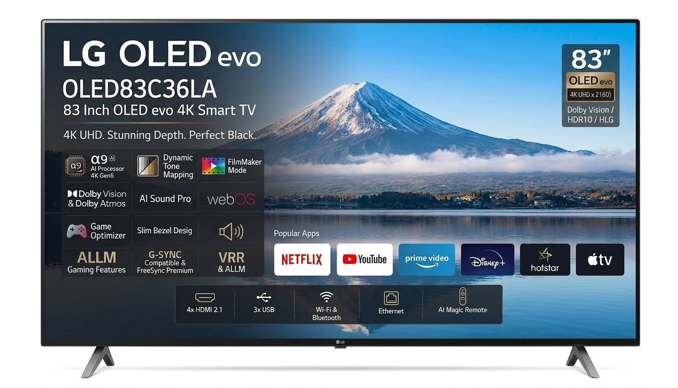 Gemini_Generated_Image_onc7tsonc7tsonc7 (1) LG OLED83C36LA – 83 Inch OLED evo 4K Smart TV - Image 1