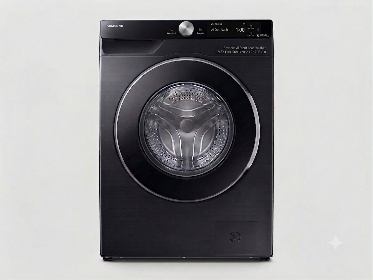 Gemini_Generated_Image_rd2vncrd2vncrd2v Samsung Bespoke AI Front Load Washing Machine 26Kg Dark Steel (WF90F26ADSNQ) - Image 1