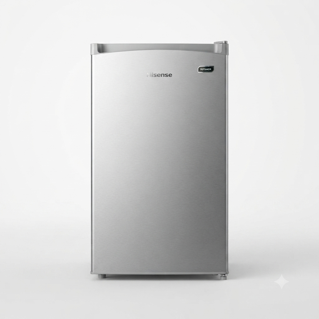 Gemini_Generated_Image_ts4p7dts4p7dts4p Hisense Fridge 94 Liters Frost Silver Single Door (REF094DR) - Image 1