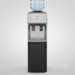 MIKA Water Dispenser, Standing, Hot & Normal with Cabinet, Silver & Black
