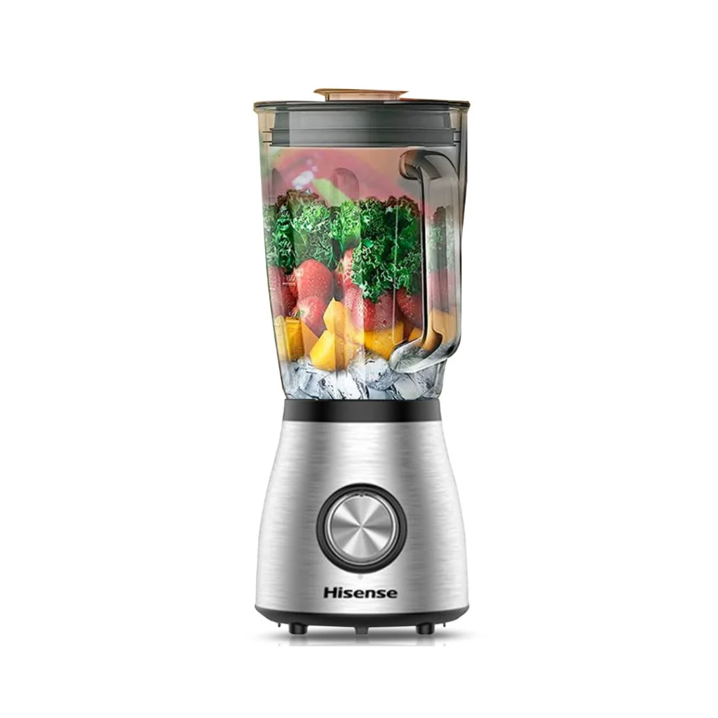 hisense-blender-grey-1024x1024 Hisense Stainless Steel Blender and Grinder 1.5 Liters 2-in-1 500W - Image 1